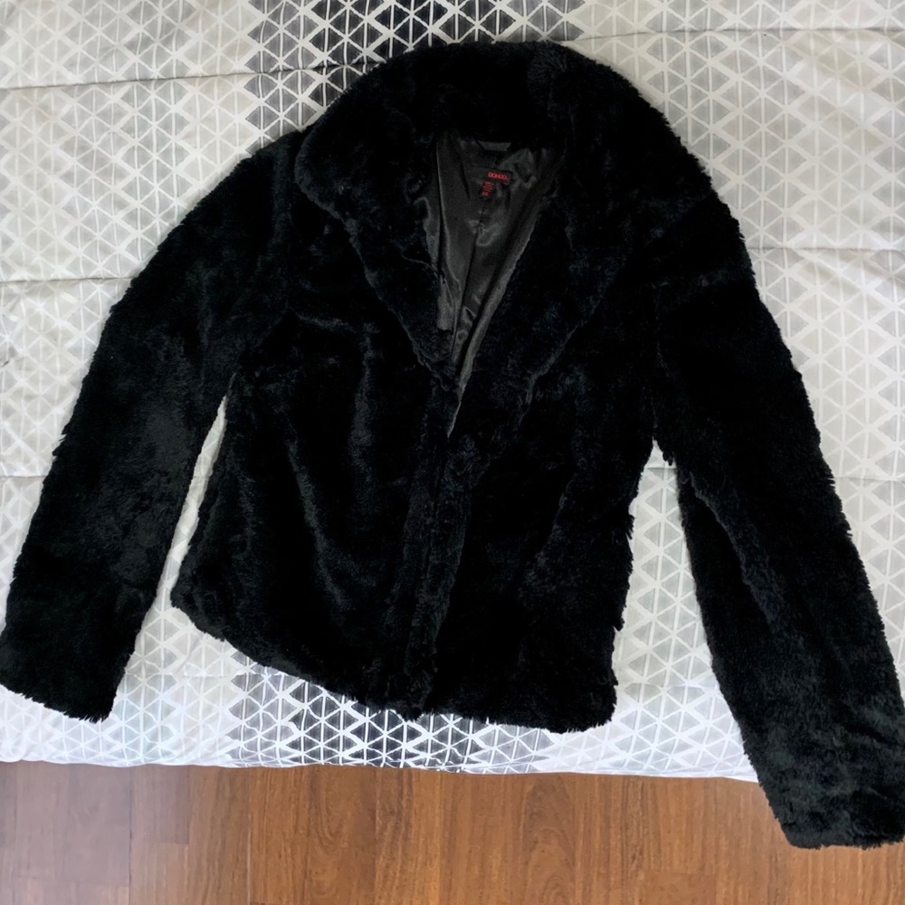 Fluffy black jacket